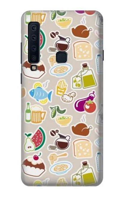 W2321 Food and Drink Seamless Hard Case and Leather Flip Case For Samsung Galaxy A9 (2018), A9 Star Pro, A9s
