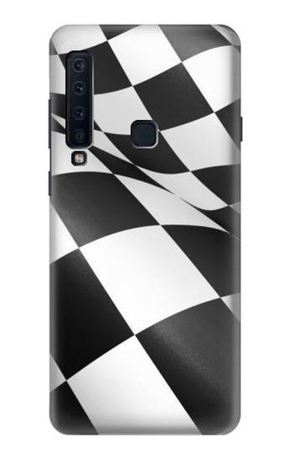 W2408 Checkered Winner Flag Hard Case and Leather Flip Case For Samsung Galaxy A9 (2018), A9 Star Pro, A9s