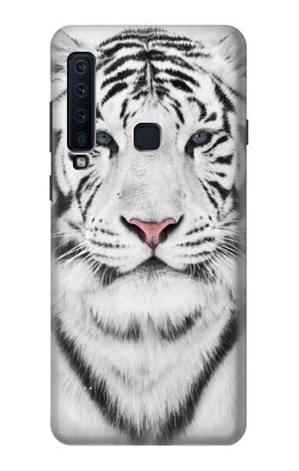 W2553 White Tiger Hard Case and Leather Flip Case For Samsung Galaxy A9 (2018), A9 Star Pro, A9s