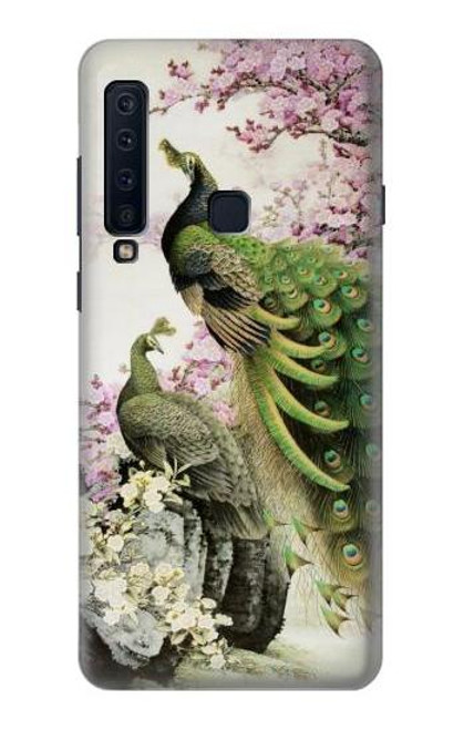 W2773 Peacock Chinese Brush Painting Hard Case and Leather Flip Case For Samsung Galaxy A9 (2018), A9 Star Pro, A9s