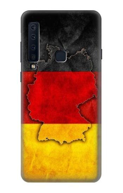 W2935 Germany Flag Map Hard Case and Leather Flip Case For Samsung Galaxy A9 (2018), A9 Star Pro, A9s