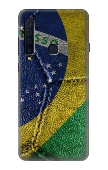 W3297 Brazil Flag Vintage Football Graphic Hard Case and Leather Flip Case For Samsung Galaxy A9 (2018), A9 Star Pro, A9s