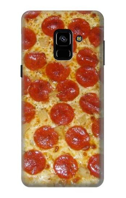 W0236 Pizza Hard Case and Leather Flip Case For Samsung Galaxy A8 (2018)