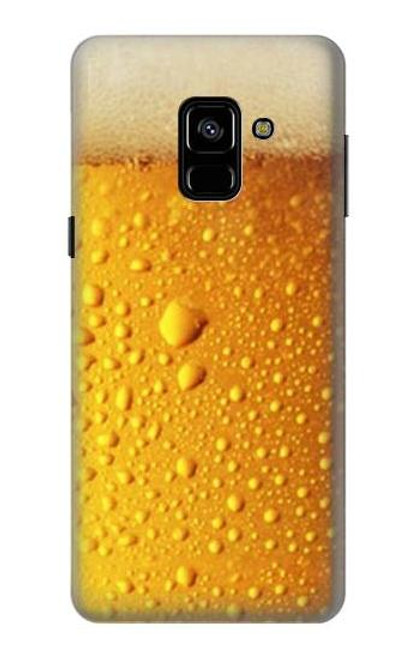 W0328 Beer Glass Hard Case and Leather Flip Case For Samsung Galaxy A8 (2018)