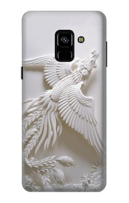 W0516 Phoenix Carving Hard Case and Leather Flip Case For Samsung Galaxy A8 (2018)