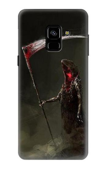 W1319 Grim Reaper Death Scythe Hard Case and Leather Flip Case For Samsung Galaxy A8 (2018)