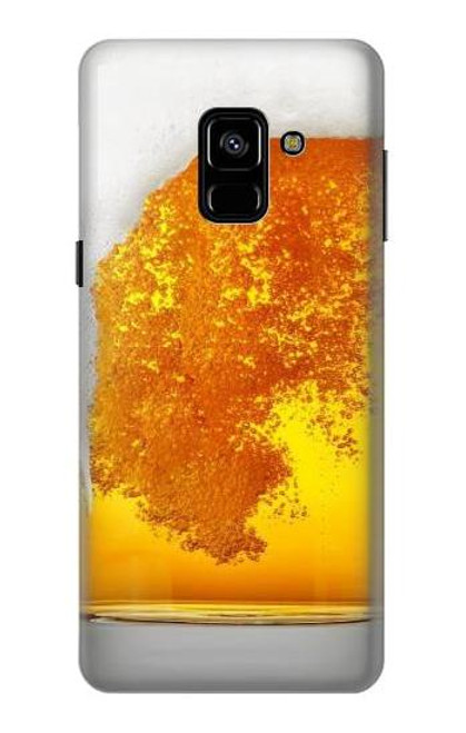 W2391 Beer Glass Hard Case and Leather Flip Case For Samsung Galaxy A8 (2018)