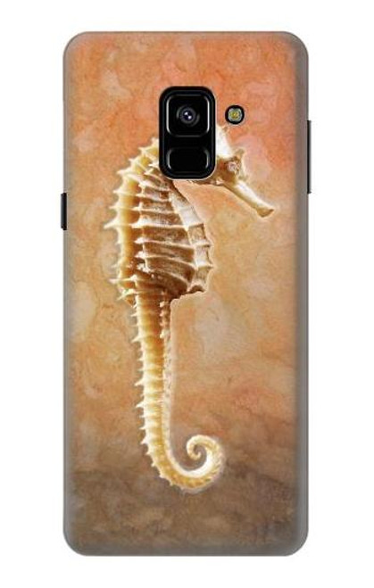 W2674 Seahorse Skeleton Fossil Hard Case and Leather Flip Case For Samsung Galaxy A8 (2018)