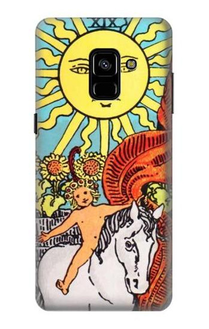 W0565 Tarot Sun Hard Case and Leather Flip Case For Samsung Galaxy A8 Plus (2018)