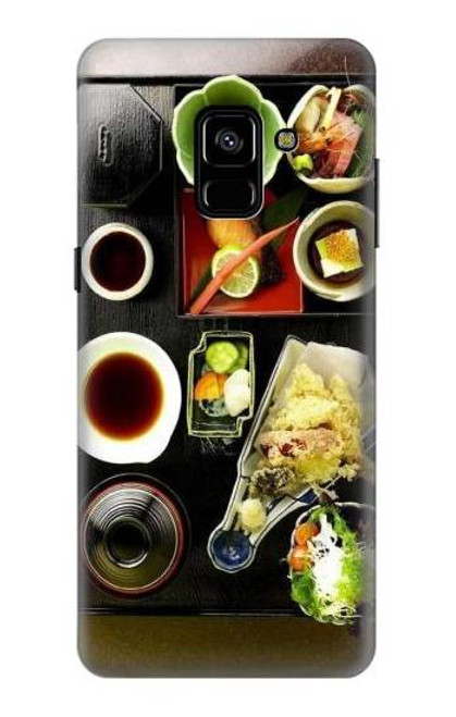 W0627 Japanese Food Hard Case and Leather Flip Case For Samsung Galaxy A8 Plus (2018)