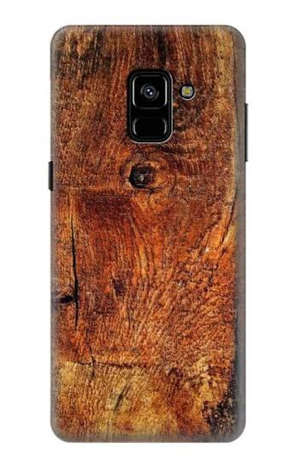 W1140 Wood Skin Graphic Hard Case and Leather Flip Case For Samsung Galaxy A8 Plus (2018)