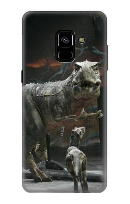 W1288 Dinosaur T Rex Museum Hard Case and Leather Flip Case For Samsung Galaxy A8 Plus (2018)