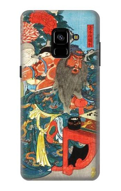 W1826 Utagawa Kuniyoshi Guan Yu Hard Case and Leather Flip Case For Samsung Galaxy A8 Plus (2018)