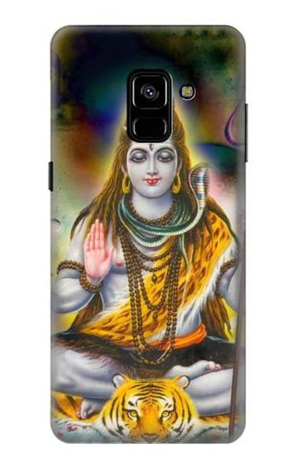 W2287 Lord Shiva Hindu God Hard Case and Leather Flip Case For Samsung Galaxy A8 Plus (2018)