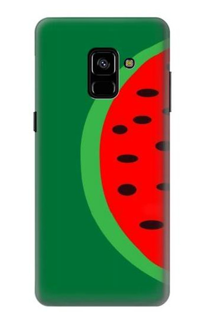 W2383 Watermelon Hard Case and Leather Flip Case For Samsung Galaxy A8 Plus (2018)