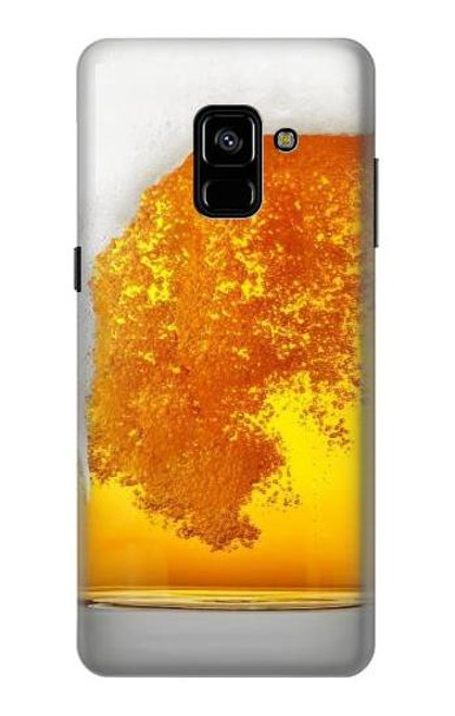 W2391 Beer Glass Hard Case and Leather Flip Case For Samsung Galaxy A8 Plus (2018)