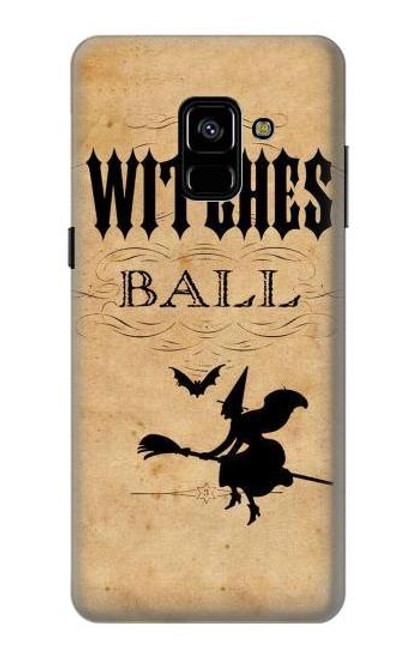 W2648 Vintage Halloween The Witches Ball Hard Case and Leather Flip Case For Samsung Galaxy A8 Plus (2018)