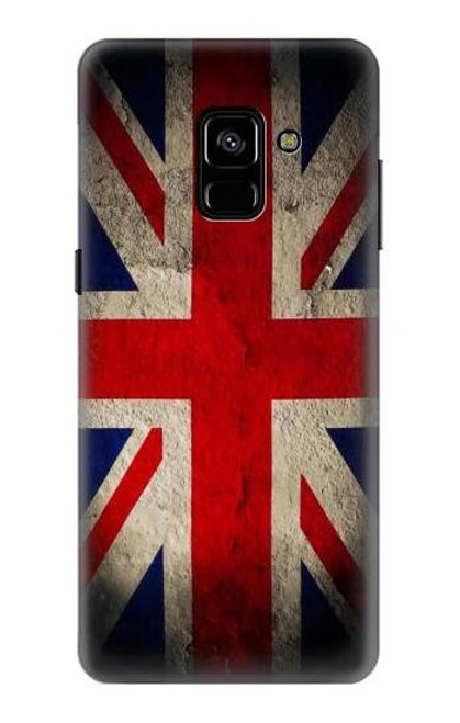 W2894 Vintage British Flag Hard Case and Leather Flip Case For Samsung Galaxy A8 Plus (2018)