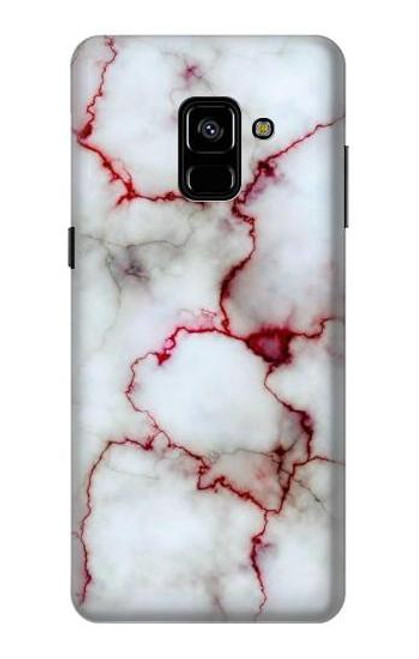 W2920 Bloody Marble Hard Case and Leather Flip Case For Samsung Galaxy A8 Plus (2018)