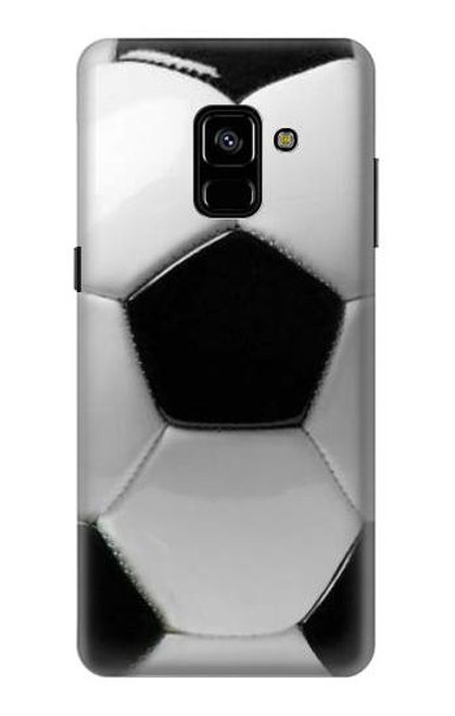 W2964 Football Soccer Ball Hard Case and Leather Flip Case For Samsung Galaxy A8 Plus (2018)