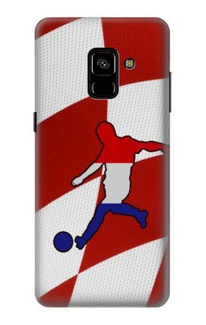 W2993 Croatia Football Soccer Euro 2016 Hard Case and Leather Flip Case For Samsung Galaxy A8 Plus (2018)