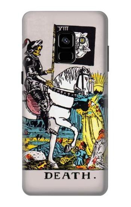 W3008 Tarot Card Death Hard Case and Leather Flip Case For Samsung Galaxy A8 Plus (2018)