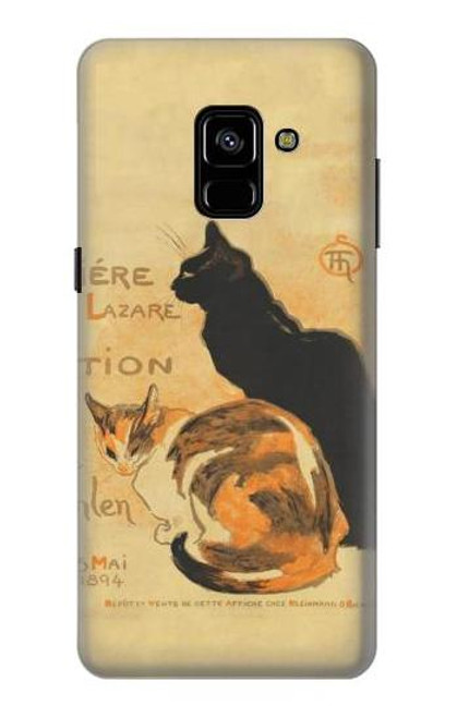 W3229 Vintage Cat Poster Hard Case and Leather Flip Case For Samsung Galaxy A8 Plus (2018)