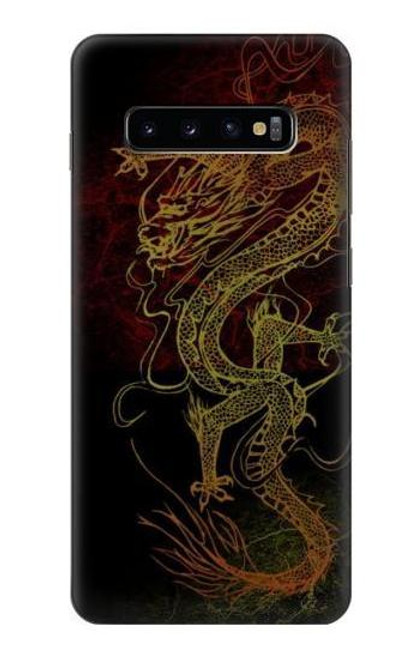 W0354 Chinese Dragon Hard Case and Leather Flip Case For Samsung Galaxy S10 Plus