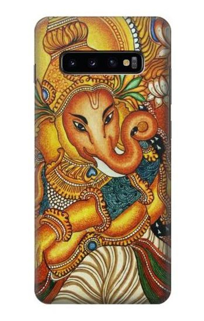 W0440 Hindu God Ganesha Hard Case and Leather Flip Case For Samsung Galaxy S10 Plus