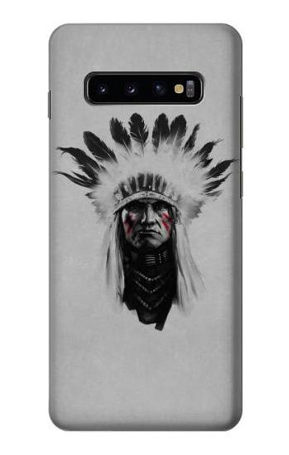 W0451 Indian Chief Hard Case and Leather Flip Case For Samsung Galaxy S10 Plus