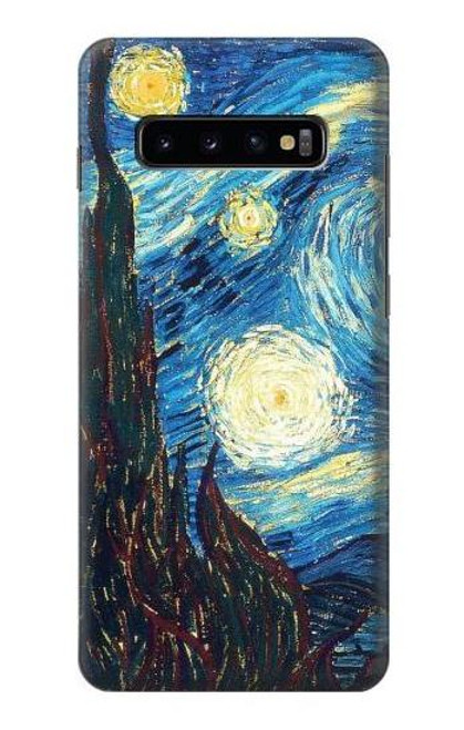 W0582 Van Gogh Starry Nights Hard Case and Leather Flip Case For Samsung Galaxy S10 Plus