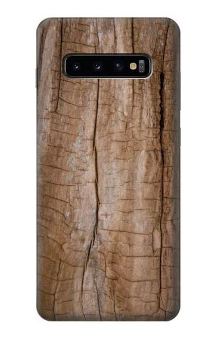 W0599 Wood Graphic Printed Hard Case and Leather Flip Case For Samsung Galaxy S10 Plus