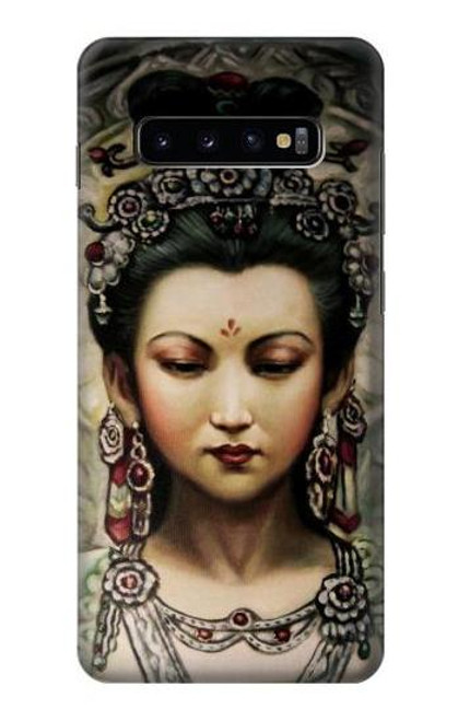 W0681 Guan Yin Hard Case and Leather Flip Case For Samsung Galaxy S10 Plus