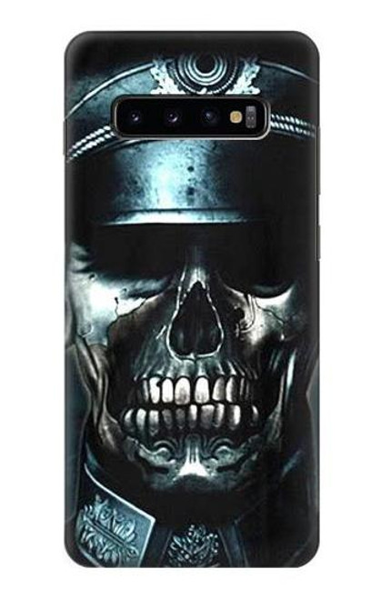 W0754 Skull Soldier Zombie Hard Case and Leather Flip Case For Samsung Galaxy S10 Plus