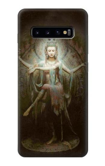 W0787 Guan Yin Hard Case and Leather Flip Case For Samsung Galaxy S10 Plus