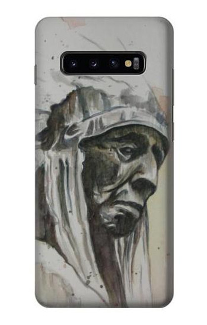 W0792 Indian Chief Hard Case and Leather Flip Case For Samsung Galaxy S10 Plus