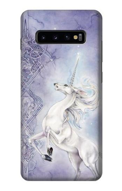 W1134 White Horse Unicorn Hard Case and Leather Flip Case For Samsung Galaxy S10 Plus