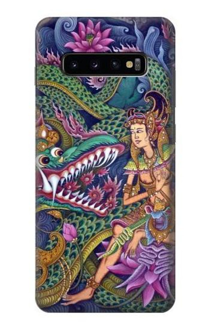 W1240 Bali Painting Hard Case and Leather Flip Case For Samsung Galaxy S10 Plus