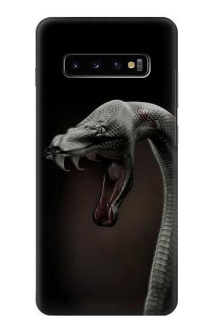 W1597 Black Mamba Snake Hard Case and Leather Flip Case For Samsung Galaxy S10 Plus
