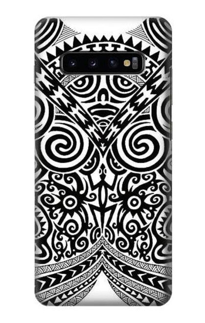 W1655 Maori Tattoo Hard Case and Leather Flip Case For Samsung Galaxy S10 Plus