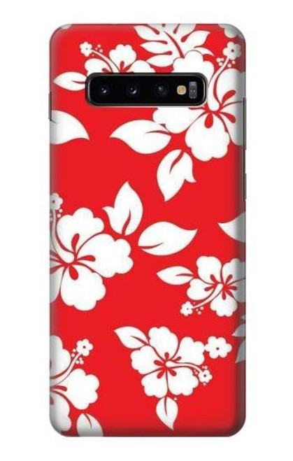 W1949 Hawaiian Hibiscus Pattern Hard Case and Leather Flip Case For Samsung Galaxy S10 Plus