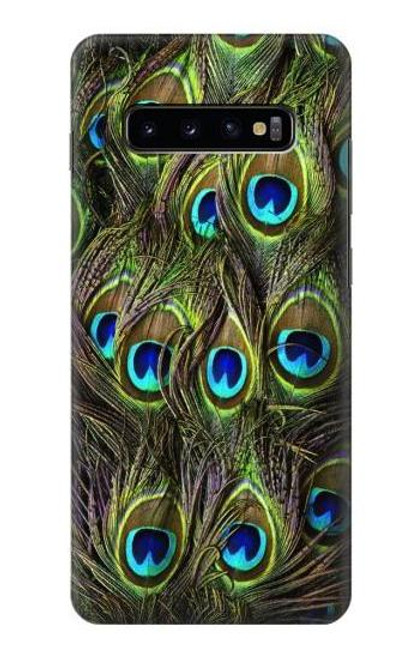 W1965 Peacock Feather Hard Case and Leather Flip Case For Samsung Galaxy S10 Plus