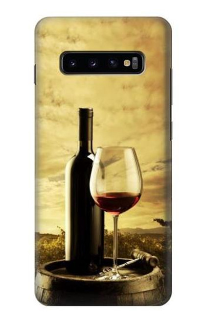 W2042 A Grape Vineyard Grapes Bottle Red Wine Hard Case and Leather Flip Case For Samsung Galaxy S10 Plus