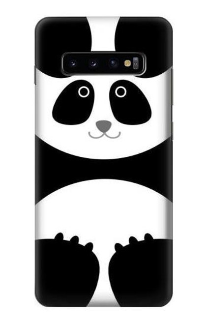 W2085 Panda Minimalist Hard Case and Leather Flip Case For Samsung Galaxy S10 Plus