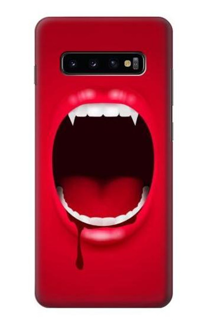 W2103 Vampire Mouth Hard Case and Leather Flip Case For Samsung Galaxy S10 Plus