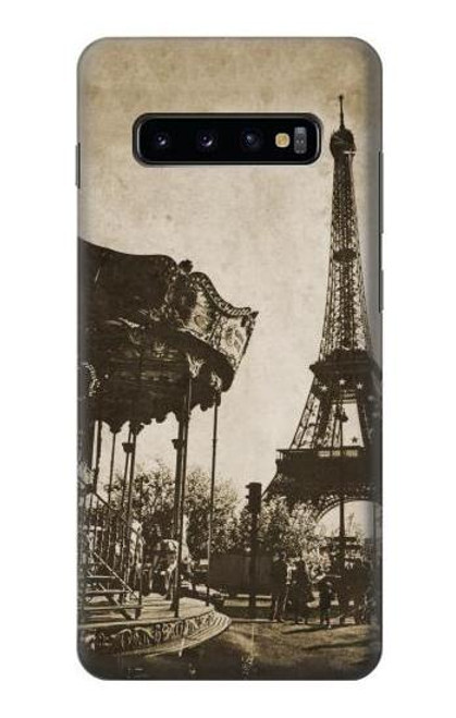 W2174 Eiffel Tower Vintage Paris Hard Case and Leather Flip Case For Samsung Galaxy S10 Plus