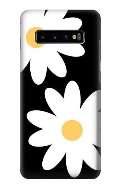 W2315 Daisy White Flowers Hard Case and Leather Flip Case For Samsung Galaxy S10 Plus