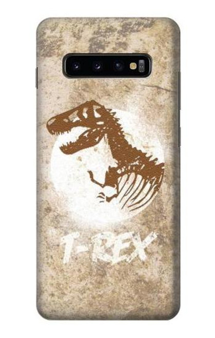 W2372 T-Rex Jurassic Fossil Hard Case and Leather Flip Case For Samsung Galaxy S10 Plus