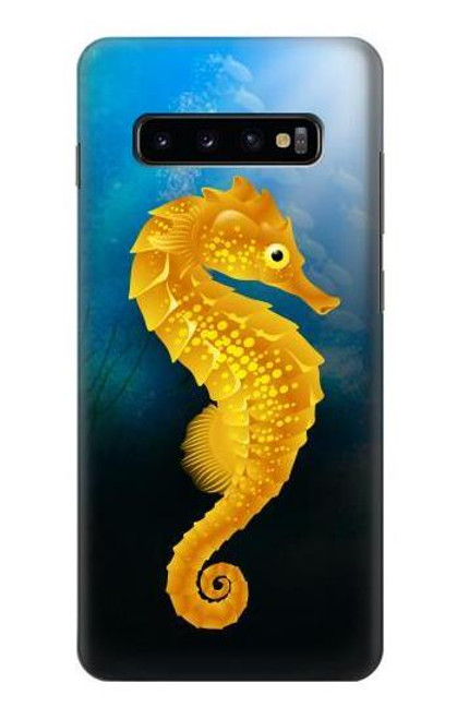 W2444 Seahorse Underwater World Hard Case and Leather Flip Case For Samsung Galaxy S10 Plus