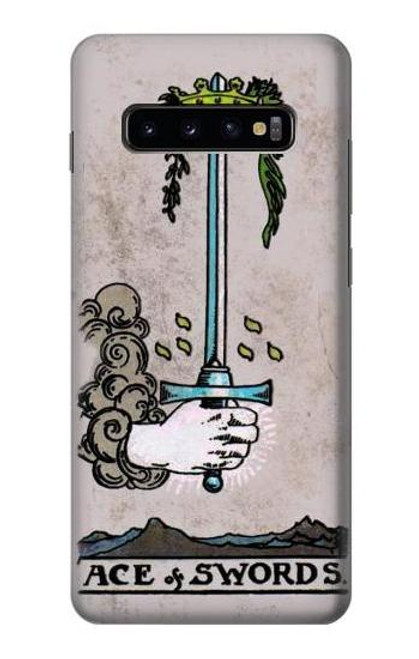 W2482 Tarot Card Ace of Swords Hard Case and Leather Flip Case For Samsung Galaxy S10 Plus